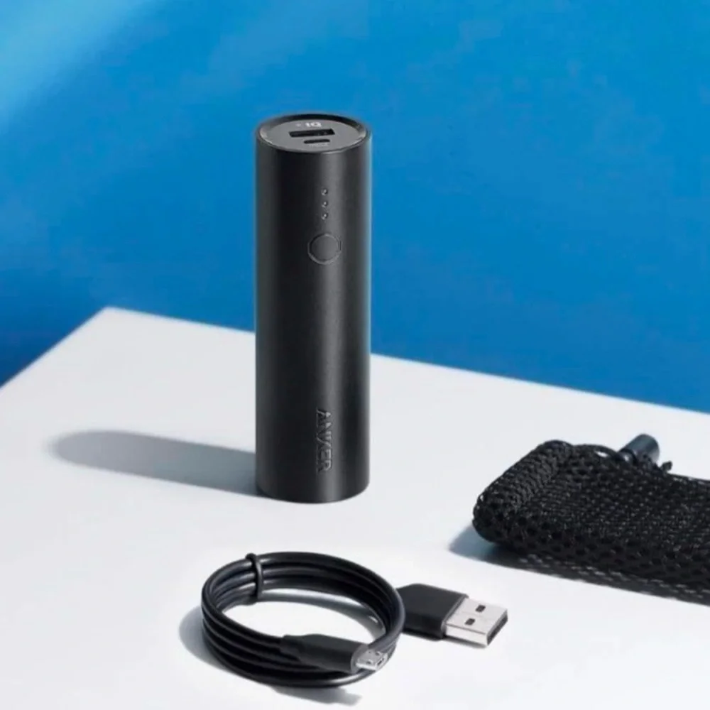 Anker PowerCore 5000 Portable Charger in Black-4.25 in